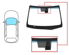 PARE-BRISE HYUNDAI IONIQ 2016-2021 AVANT / VERT BANDE BLEUE / ACOUSTIQUE / AVEC BASE MIROIR / AVEC SUPPORT CAMÉRA 