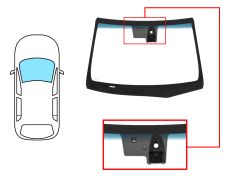 PARE-BRISE HYUNDAI IONIQ 2016-2021 AVANT / VERT BANDE BLEUE / ACOUSTIQUE / AVEC BASE MIROIR / AVEC CAPTEUR / AVEC CAPTEUR ANTI-BUÉE / AVEC SUPPORT CAMÉRA 