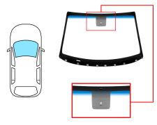 PARE-BRISE HYUNDAI TUCSON 2015-2018 AVANT / VERT BANDE BLEUE / ACOUSTIQUE / AVEC BASE MIROIR / JOINTS PRÉMONTÉS 