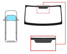 PARE-BRISE IVECO DAILY 2014-2019 AVANT / VERT / AVEC BASE MIROIR / JOINTS PRÉMONTÉS