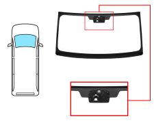 PARE-BRISE IVECO DAILY 2014-2019 AVANT / VERT / AVEC BASE MIROIR / AVEC SUPPORT CAMÉRA / JOINTS PRÉMONTÉS 