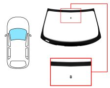PARE-BRISE JAGUAR S-TYPE 1998-2007 AVANT / VERT / AVEC BASE MIROIR / JOINTS PRÉMONTÉS