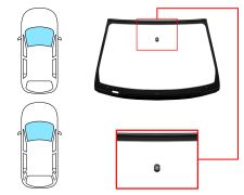 PARE-BRISE JAGUAR X-TYPE 2001-2008 4 PORTES / BREAK / AVANT / VERT / AVEC BASE MIROIR / JOINTS PRÉMONTÉS