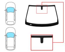 PARE-BRISE JAGUAR X-TYPE 2001-2008 4 PORTES / BREAK / AVANT / VERT / AVEC BASE MIROIR MODIFIÉE / JOINTS PRÉMONTÉS