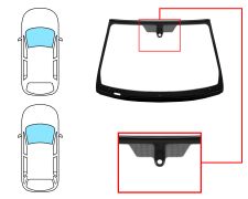 PARE-BRISE JAGUAR X-TYPE 2001-2008 4 PORTES / BREAK / AVANT / VERT / AVEC BASE MIROIR MODIFIÉE / AVEC CAPTEUR / JOINTS PRÉMONTÉS