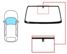 PARE-BRISE JAGUAR XJ6 1996-2002 AVANT / VERT / AVEC BASE MIROIR