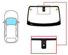 PARE-BRISE JAGUAR XJ 2002-2010 AVANT / VERT / CHAUFFANT / AVEC BASE MIROIR / AVEC CAPTEUR / JOINTS PRÉMONTÉS