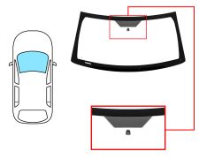 PARE-BRISE JEEP GRAND CHEROKEE 2005-2010 AVANT / VERT / AVEC BASE MIROIR 20 CM DU BORD