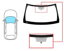 PARE-BRISE JEEP GRAND CHEROKEE 2010-2013 AVANT / VERT / AVEC BASE MIROIR / JOINTS PRÉMONTÉS