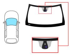 PARE-BRISE JEEP GRAND CHEROKEE 2010-2013 AVANT / VERT / AVEC BASE MIROIR / AVEC CAPTEUR / JOINTS PRÉMONTÉS