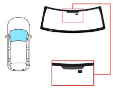 PARE-BRISE JEEP COMMANDER 2005-2010 AVANT / VERT / AVEC CAPTEUR / JOINTS PRÉMONTÉS