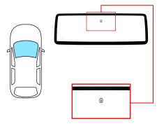 PARE-BRISE JEEP WRANGLER 1996-2006 AVANT / VERT / AVEC BASE MIROIR 