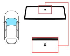 PARE-BRISE JEEP WRANGLER 2006-2018 3/5 PORTES / AVANT / VERT