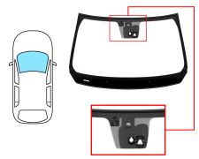PARE-BRISE JEEP CHEROKEE 2013-2018 AVANT / VERT / ACOUSTIQUE / AVEC BASE MIROIR / AVEC CAPTEUR / AVEC CAPTEUR ANTI-BUÉE / AVEC SUPPORT CAMÉRA / JOINTS PRÉMONTÉS