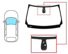 PARE-BRISE JEEP COMPASS 2017-2021 AVANT / VERT / AVEC BASE MIROIR / AVEC CAPTEUR / AVEC CAPTEUR ANTI-BUÉE / JOINTS PRÉMONTÉS