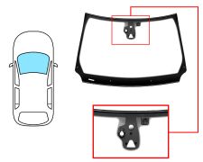 PARE-BRISE JEEP COMPASS 2017-2021 AVANT / VERT / AVEC BASE MIROIR / AVEC CAPTEUR / AVEC CAPTEUR ANTI-BUÉE / AVEC SUPPORT CAMÉRA / JOINTS PRÉMONTÉS