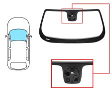 PARE-BRISE JEEP RENEGADE 2014-2018 AVANT / VERT / ACOUSTIQUE / AVEC BASE MIROIR / AVEC CAPTEUR ANTI-BUÉE / JOINTS PRÉMONTÉS