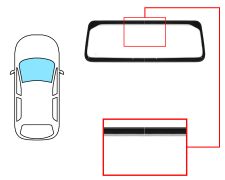 PARE-BRISE JEEP WRANGLER 2018-> AVANT / VERT PARE-BRISE JEEP WRANGLER 2018-> AVANT / VERT