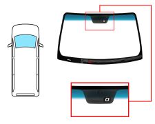 PARE-BRISE KIA CARNIVAL 2006-2012 AVANT / VERT BANDE BLEUE / CHAUFFANT / AVEC BASE MIROIR / AVEC CAPTEUR