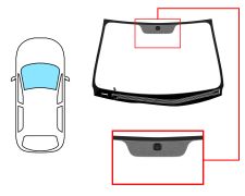 PARE-BRISE KIA CEED 2009-2012 3 PORTES / AVANT / VERT / AVEC BASE MIROIR MODIFIÉE / AVEC CAPTEUR