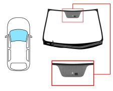 PARE-BRISE KIA CEED 2007-2009 3 PORTES / AVANT / VERT / VERRE CHAUFFANT / AVEC BASE MIROIR MODIFIÉE 