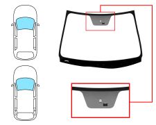 PARE-BRISE KIA CEED 2007-2009 5 PORTES / BREAK / AVANT / VERT / AVEC BASE MIROIR MODIFIÉE / AVEC CAPTEUR