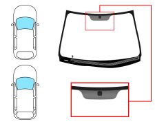PARE-BRISE KIA CEED 2007-2009 5 PORTES / BREAK / AVANT / VERT / VERRE CHAUFFANT / AVEC BASE MIROIR 