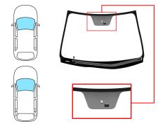 PARE-BRISE KIA CEED 2009-2012 5 PORTES / BREAK / AVANT / VERT / CHAUFFANT / AVEC BASE MIROIR MODIFIÉE / AVEC CAPTEUR