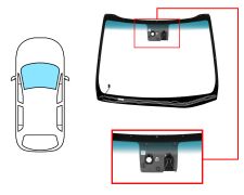 PARE-BRISE KIA CEED 2012-2015 5 PORTES / BREAK / AVANT / VERT BANDE BLEUE / CHAUFFANT / AVEC BASE MIROIR / AVEC CAPTEUR MODIFIÉ / AVEC SUPPORT CAMÉRA