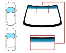 PARE-BRISE KIA CLARUS 1997-1999 4 PORTES / BREAK / AVANT / VERT BANDE BLEUE