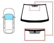 PARE-BRISE KIA RIO 2006-2011 4/5 PORTES / AVANT / VERT / AVEC BASE MIROIR