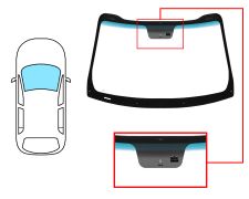 PARE-BRISE KIA SPORTAGE 2010-2016 AVANT / VERT BANDE BLEUE / ACOUSTIQUE / AVEC BASE MIROIR / AVEC CAPTEUR