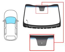 PARE-BRISE KIA SORENTO 2015-2017 AVANT / VERT BANDE BLEUE / CHAUFFANT / AVEC BASE MIROIR / JOINTS PRÉMONTÉS