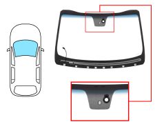 PARE-BRISE KIA SORENTO 2015-2017 AVANT / VERT BANDE BLEUE / CHAUFFANT / AVEC BASE MIROIR / AVEC CAPTEUR / JOINTS PRÉMONTÉS