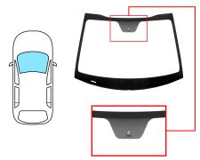 PARE-BRISE KIA STONIC 2017-2021 5 PORTES / AVANT / VERT / AVEC BASE MIROIR