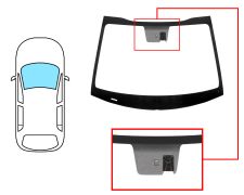 PARE-BRISE KIA STONIC 2017-2021 5 PORTES / AVANT / VERT / AVEC BASE MIROIR / AVEC SUPPORT CAMÉRA