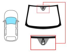 PARE-BRISE LANCIA DELTA 2008-2014 AVANT / VERT / AVEC BASE MIROIR / AVEC CAPTEUR / JOINTS PRÉMONTÉS