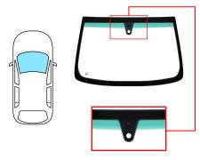 PARE-BRISE LANCIA LYBRA 1999-2005 AVANT / VERT BANDE VERTE / AVEC BASE MIROIR / AVEC CAPTEUR