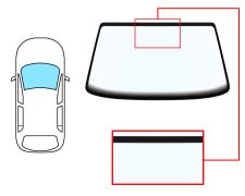 PARE-BRISE LANCIA THEMA 1984-1994 AVANT / BLEU