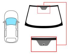 PARE-BRISE LANCIA YPSILON 2003-2006 AVANT / VERT / AVEC BASE MIROIR