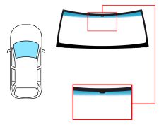 PARE-BRISE LAND ROVER DISCOVERY 1994-1998 AVANT / VERT BANDE BLEUE 