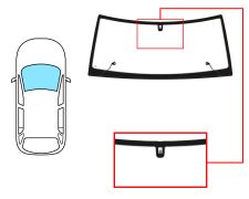 PARE-BRISE LAND ROVER DISCOVERY 1998-2004 AVANT / VERT / CHAUFFANT / AVEC BASE MIROIR