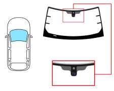 PARE-BRISE LAND ROVER DISCOVERY 2009-2014 AVANT / VERT / CHAUFFANT / AVEC BASE MIROIR / AVEC CAPTEUR / JOINTS PRÉMONTÉS