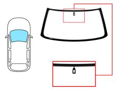 PARE-BRISE LAND ROVER RANGE ROVER 1995-2002 AVANT / VERT / SERIGRAPHIÉ / AVEC BASE MIROIR