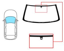 PARE-BRISE LAND ROVER RANGE ROVER 1995-2002 AVANT / VERT / SERIGRAPHIÉ / CHAUFFANT / AVEC BASE MIROIR