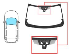 PARE-BRISE LAND ROVER RANGE ROVER 2012-2017 AVANT / VERT / ACOUSTIQUE / CHAUFFANT / AVEC CAPTEUR / AVEC SUPPORT CAMÉRA / JOINTS PRÉMONTÉS