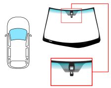 PARE-BRISE LEXUS RX 2003-2006 AVANT / VERT BANDE VERTE / AVEC BASE MIROIR / AVEC CAPTEUR