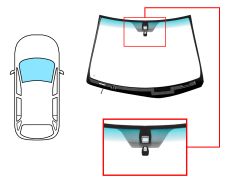 PARE-BRISE LEXUS RX 2003-2006 AVANT / VERT BANDE VERTE / CHAUFFANT / AVEC BASE MIROIR / AVEC CAPTEUR