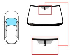 PARE-BRISE LEXUS IS 2005-2009 AVANT / VERT / CHAUFFANT / AVEC BASE MIROIR / JOINTS PRÉMONTÉS