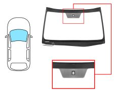 PARE-BRISE LEXUS IS 2013-2016 AVANT / VERT / ACOUSTIQUE / CHAUFFANT / AVEC BASE MIROIR / JOINTS PRÉMONTÉS